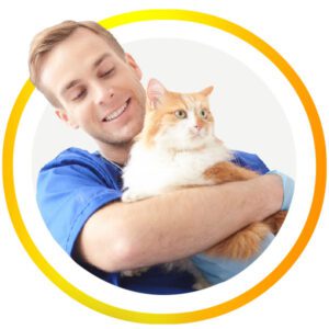 doctor holding cat